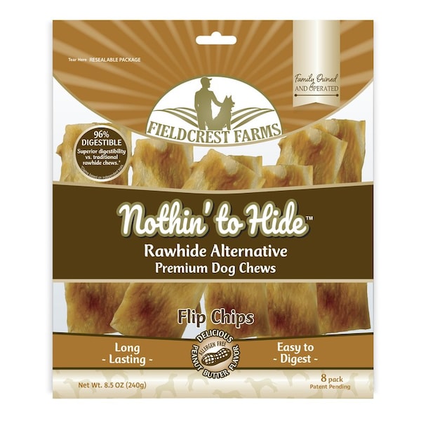 Nothin To Hide Fieldcrest Farms Nothin' to Hide Peanut Butter Grain Free Chews For Dogs 8 pk 172 - main